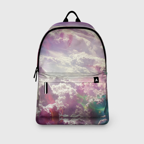 Рюкзак 3D с принтом Розовые облака, вид сбоку #3