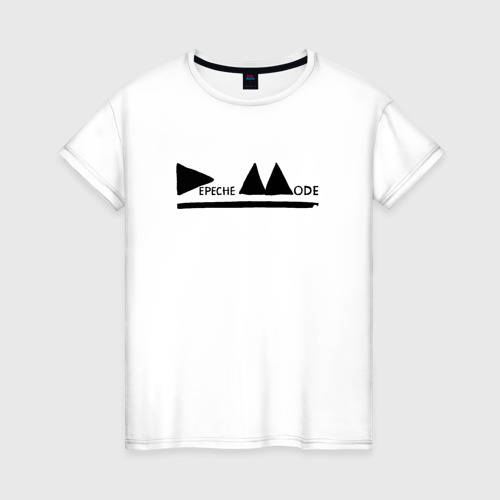 Женская футболка хлопок Depeche mode (black), цвет белый