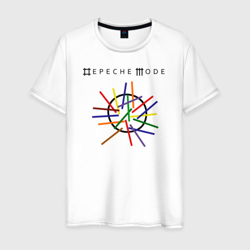 Мужская футболка хлопок Depeche mode (светлая), цвет белый