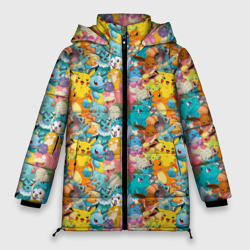 Женская зимняя куртка Oversize Покемоны