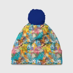 Шапка 3D c помпоном Покемоны