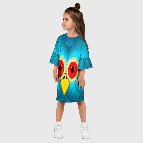 Детское платье 3D Сова, цвет 3D печать - фото 3