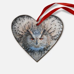 Деревянная игрушка Сердце Сова