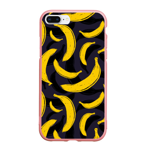 Чехол для iPhone 7Plus/8 Plus матовый с принтом Бананы, вид спереди #2