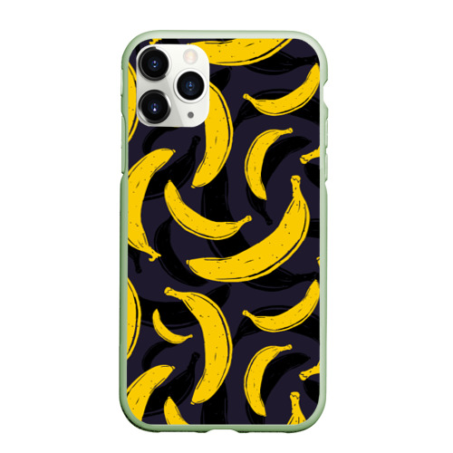 Чехол для iPhone 11 Pro матовый с принтом Бананы, вид спереди #2