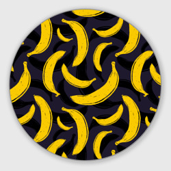 Круглый коврик для мышки Бананы