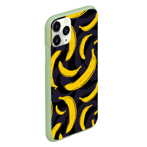 Чехол для iPhone 11 Pro матовый с принтом Бананы, вид сбоку #3