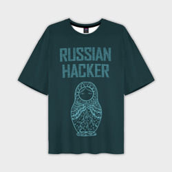 Мужская футболка oversize 3D Русский хакер