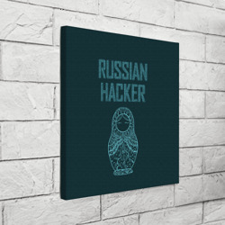 Холст квадратный Русский хакер - фото 2
