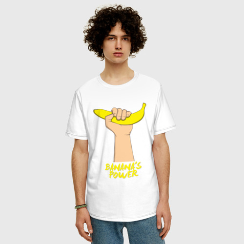Мужская футболка хлопок Oversize Сила бананов - фото 3