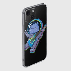 Чехол для iPhone 15 силиконовый с защитой камеры Космокот - фото 2