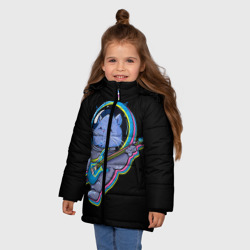 Зимняя куртка для девочек 3D Космокот - фото 2