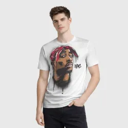 Мужская футболка 3D 2Pac - фото 2