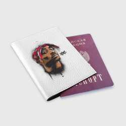 Обложка для паспорта матовая кожа 2Pac - фото 2