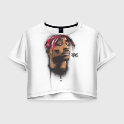 Женская футболка Crop-top 3D 2Pac