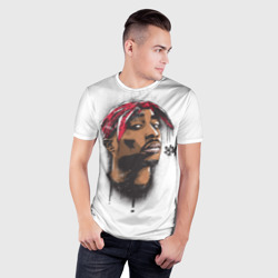 Мужская футболка 3D Slim 2Pac - фото 2