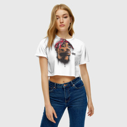 Женская футболка Crop-top 3D 2Pac - фото 2