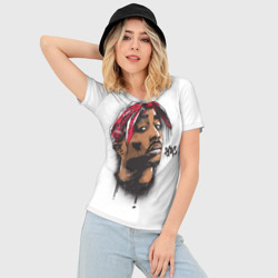 Женская футболка 3D Slim 2Pac - фото 2