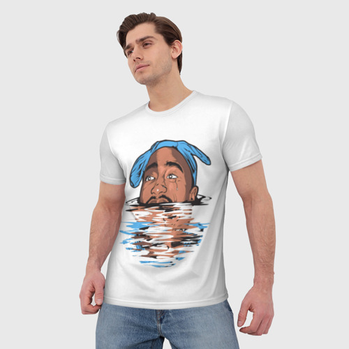 Мужская футболка 3D Shakur, цвет 3D печать - фото 3