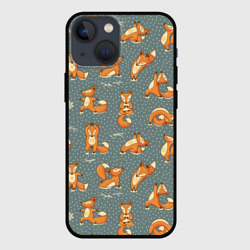 Чехол для iPhone 13 mini Foxes yoga