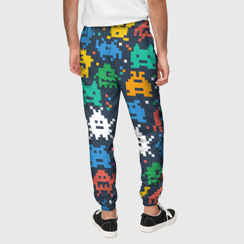Мужские брюки 3D Монстры пиксели, цвет 3D печать - фото 5