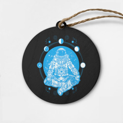 Деревянная игрушка круг Космонавт