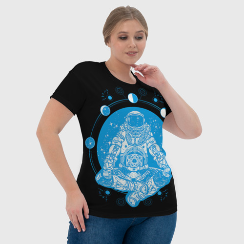 Женская футболка 3D Космонавт, цвет 3D печать - фото 6