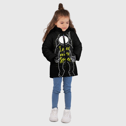 Зимняя куртка для девочек 3D More space, цвет черный - фото 5