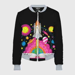 Женский бомбер 3D Космос