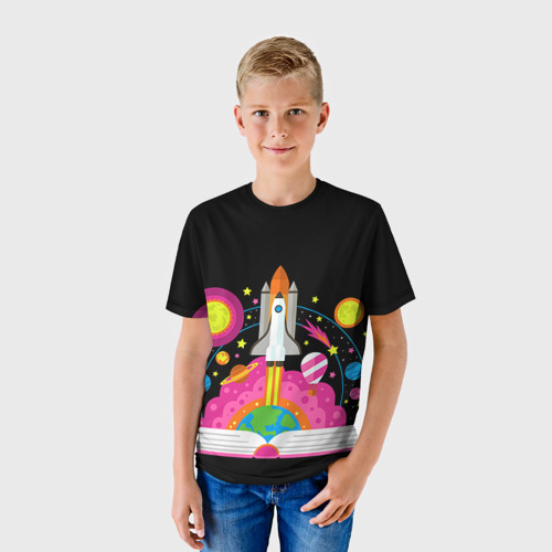 Детская футболка 3D Космос, цвет 3D печать - фото 3