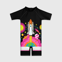 Детский купальный костюм 3D Космос