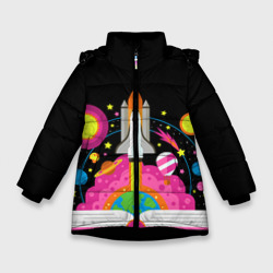Зимняя куртка для девочек 3D Космос