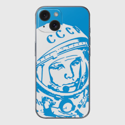 Чехол для iPhone 15 силиконовый с защитой камеры Гагарин 1