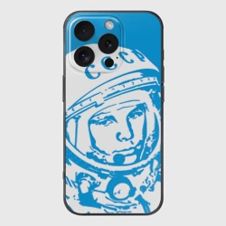 Чехол для iPhone 16 Pro силиконовый с защитой камеры Гагарин 1