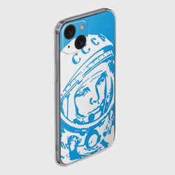 Чехол для iPhone 15 силиконовый с защитой камеры Гагарин 1 - фото 2