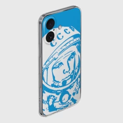 Чехол для iPhone 16 силиконовый с защитой камеры Гагарин 1 - фото 2