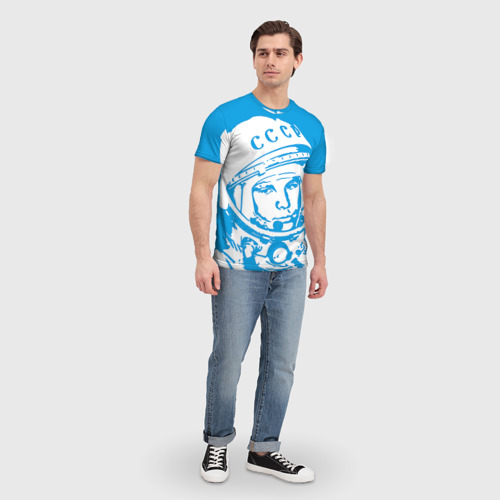 Мужская футболка 3D Гагарин 1, цвет 3D печать - фото 5