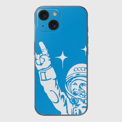 Чехол для iPhone 15 силиконовый с защитой камеры Гагарин 2