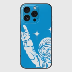 Чехол для iPhone 16 Pro силиконовый с защитой камеры Гагарин 2