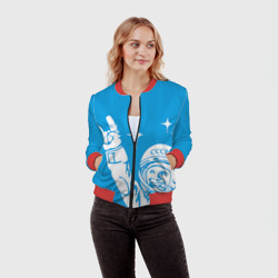 Женский бомбер 3D Гагарин 2 - фото 2