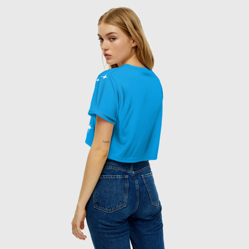 Женская футболка Crop-top 3D Гагарин 2, цвет 3D печать - фото 5