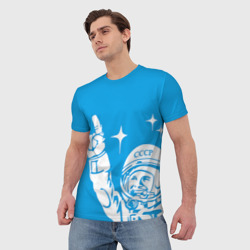 Мужская футболка 3D Гагарин 2 - фото 2