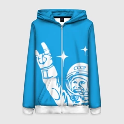 Женская толстовка 3D на молнии Гагарин 2