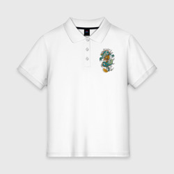 Женское поло хлопок Дракон