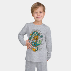 Детская пижама с лонгсливом хлопок Дракон - фото 2