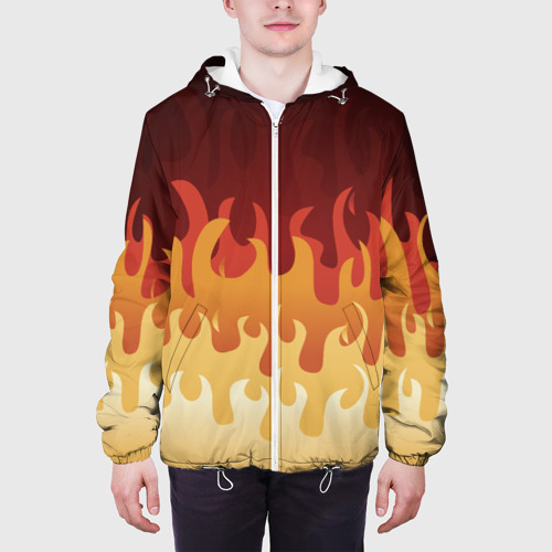 Мужская куртка 3D Пламя, цвет 3D печать - фото 4