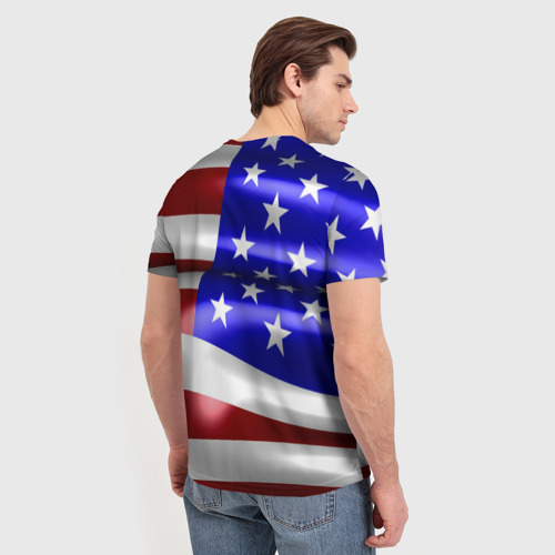 Мужская футболка 3D Флаг США с орлом, цвет 3D печать - фото 4