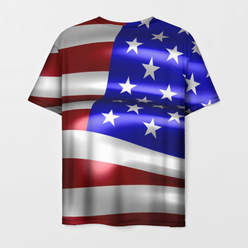 Мужская футболка 3D Флаг США с орлом, цвет 3D печать - фото 2