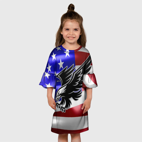Детское платье 3D Флаг США с орлом - фото 4