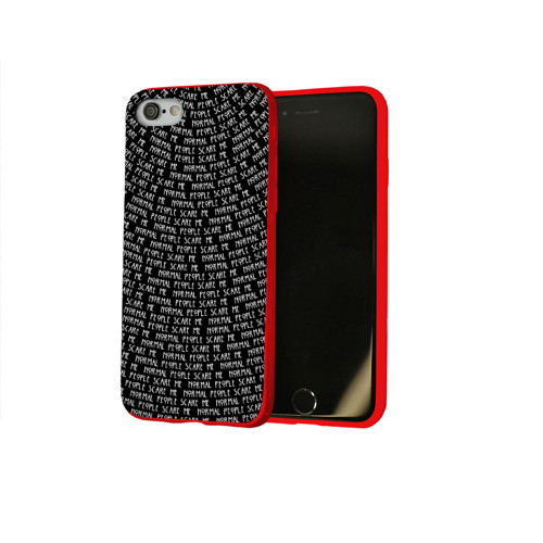 Чехол для Apple iPhone 8 силиконовый глянцевый Normal people scare me Фото 01 Чехол для Apple iPhone 8 силиконовый глянцевый Normal people scare me Фото 01